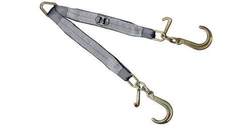 Tow strap v strap 3''x30'' legs 3ply 8'' j hooks and mini j hooks