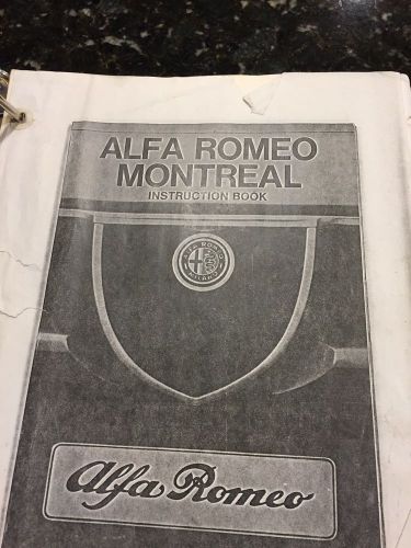 Alfa romeo montreal assorted manuals and resource!