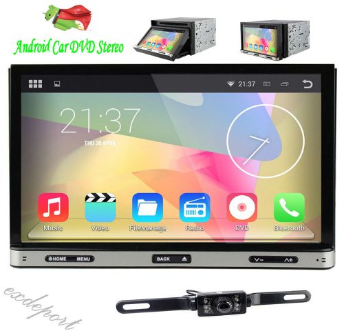 Android 4.4 os 2 din car dvd player stereo radio gps navi bt ipod wifi + camera