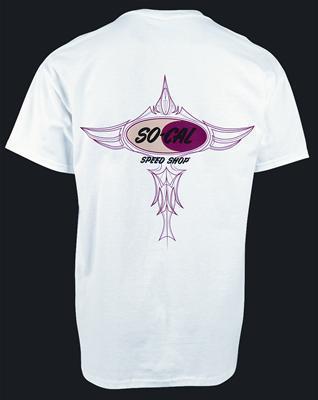 So-cal speed shop t-shirt cotton pre-shrunk so-cal pinstripe logo white 3x-lg