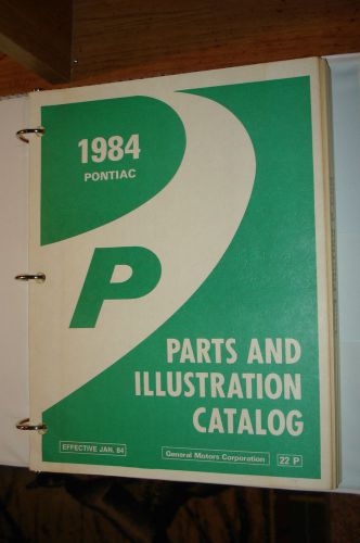 1984 pontiac fiero parts book catalog numbers book wow p series nos