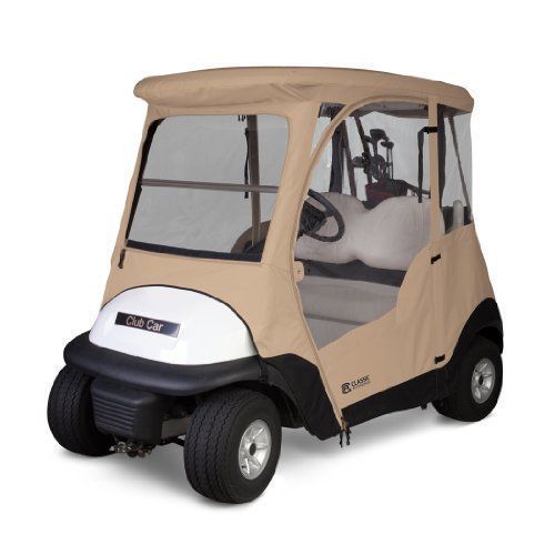 New fairway tan deluxe 2 passenger golf car cart rain cover enclosure 72072