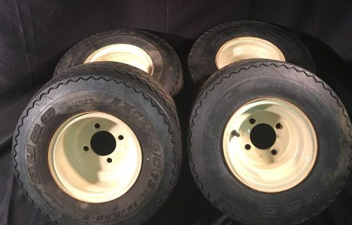 Golf cart tires and rims (4) 2 carlisle &amp; 2 duro excel 18 x 8.50 x 8