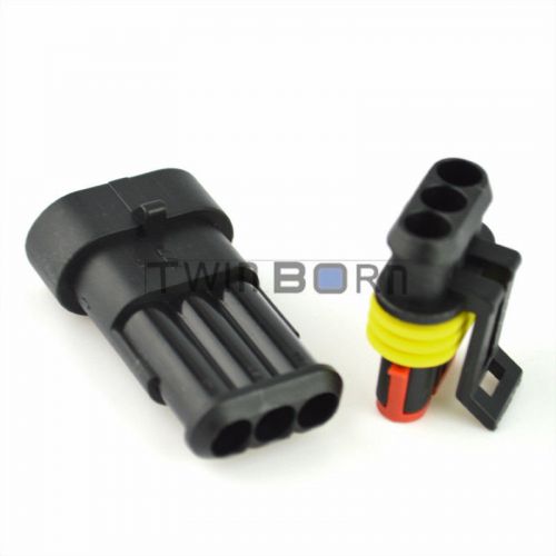 1pcs for car 3 pin electrical connector wire plug terminal way sealed waterproof