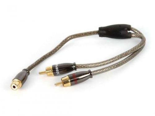 Xscorpion quad shield platinum rca interconnect y-adapter cable