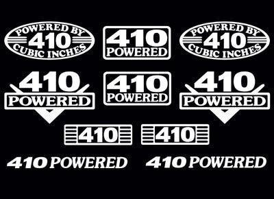 10 decal set 410 ci v8 powered engine stickers emblems vinyl decals