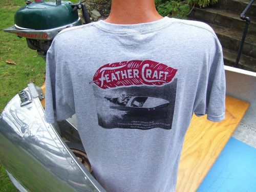 Feathercraft outboard motor boat t shirt vintage aluminum runabout racing