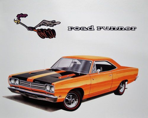Road runner belvedere satellite gtx 1968 1969 1970 440+6 plymouth: 28 art prints