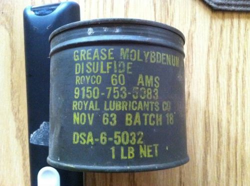 Vintage military grade grease molybdenum disulfide