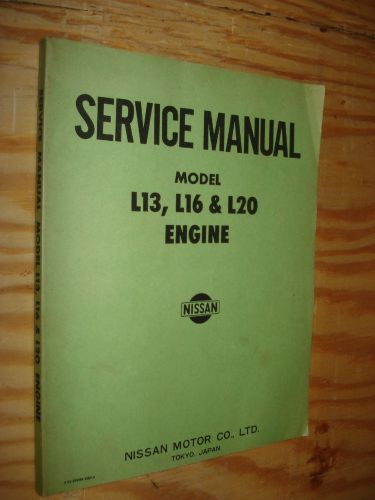 Nissan l13 l16 l20 engine service manual shop book  repair nissan motors