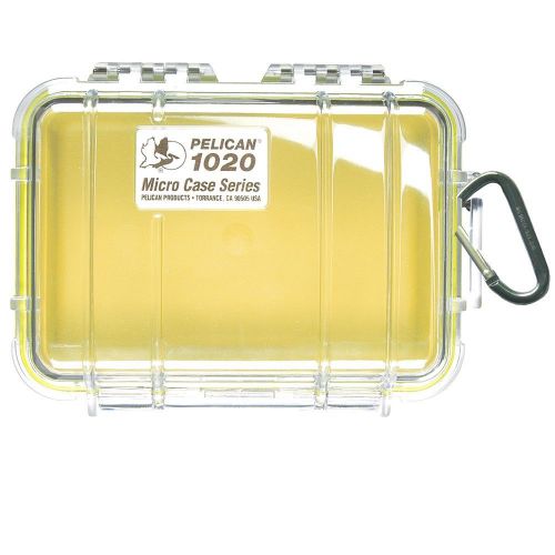 Pelican 1020 micro case yellow with clear lid