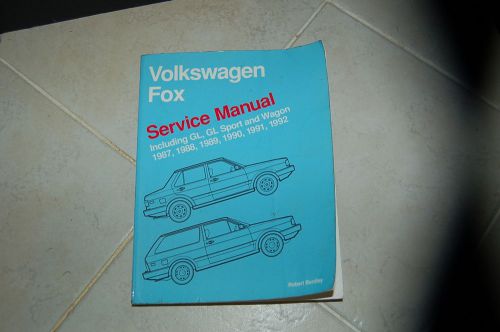 Volkswagen fox service manual 1987-92