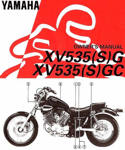1995 yamaha xv535 virago 535 motorcycle owners manual  -xv535s-xv535sg-yamaha