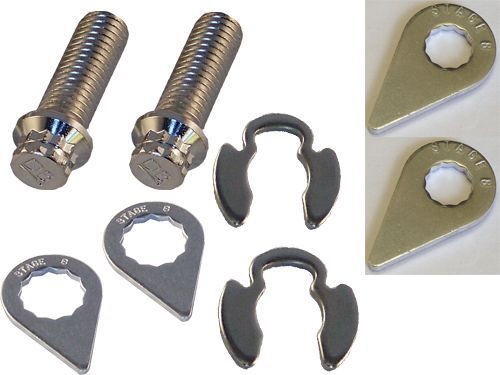 Stage 8 # 8910b  locking header bolts qty 2 - 3/8-16 x 1 1/4 nickel plated