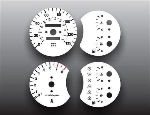 White face gauges fits 2000-2001 kia spectra dash instrument cluster