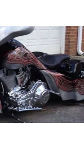 Stretched extended 09-13 tank &amp; side cover combo harley davidson flh touring