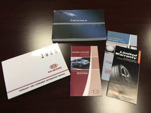 06 2006 kia sedona owners manual set