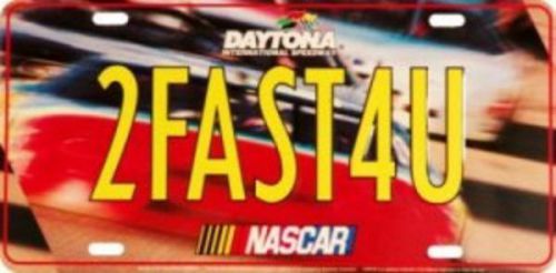 Nascar 2fast4u license plate