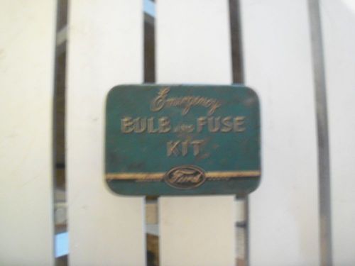 Vintage nos genuine ford parts emergency kit can bulb fuse tin fomoco lamp auto