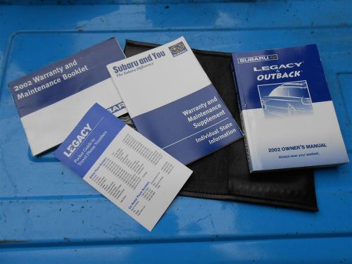 02 2002 subaru legacy &amp; outback suv complete owners manual set nice