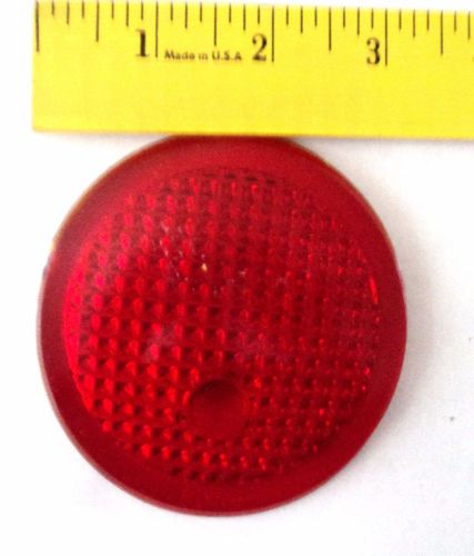 One nos red glass tail light lens usa   antique   rat rod    hot rod       round