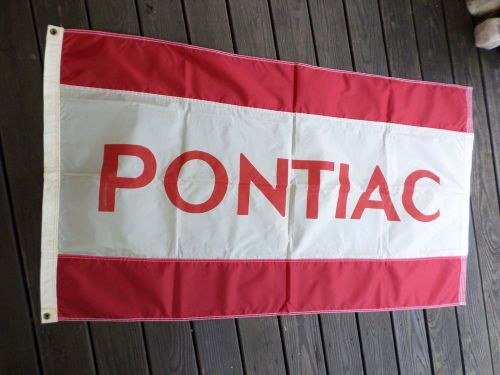 Pontiac authentic red white logo nylon twill car dealership banner flag