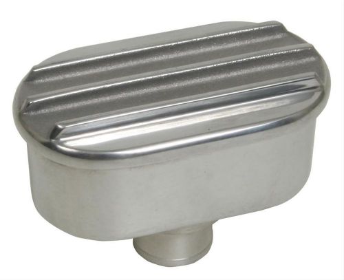 Cal custom valve cover breather push-in oval alum. polished finned each 196506