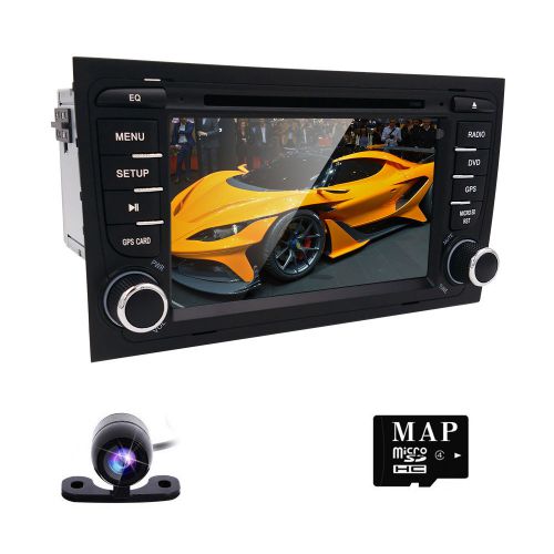 In dash gps navi car stereo mp3 cd dvd player radio audi a4 2002-2007 led camera