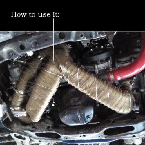 Sell 3K Woven TITANIUM HEADER EXHAUST INTAKE MANIFOLD HEAT WRAP 25mm.×1