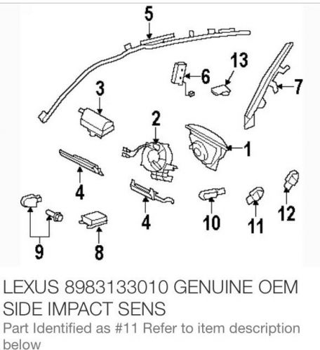 Lexus 8983133010 genuine oem side impact sens
