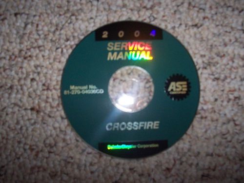 2004 chrysler crossfire factory shop service repair manual cd 3.2l v6
