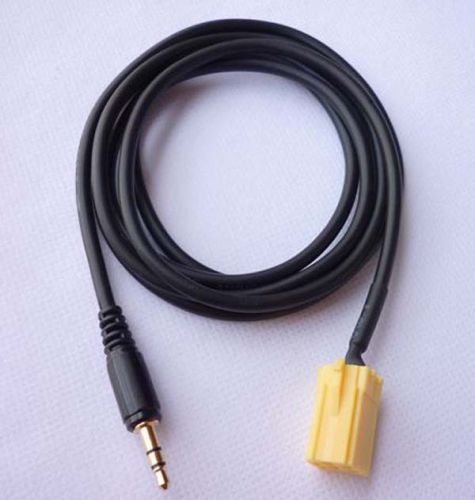 Aux input jack 3.5mm audio adapter cable for vw bora golf 6 sagitar iphone ipad