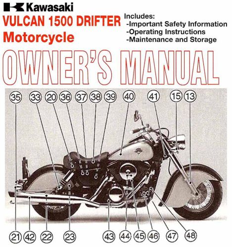 2004 kawasaki vulcan 1500 drifter motorcycle owners manual -drifter-vn1500r4
