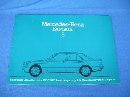 Mercedes 190/190e factory sales brochure