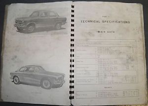 Rare alfa giulietta 1300 factory shop manual, 269 pages