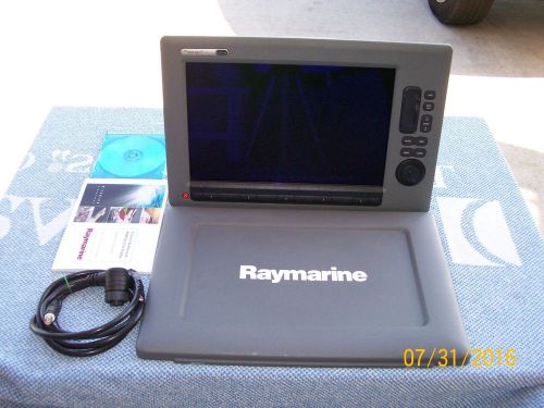 RAYMARINE C-140 WIDE MFD USED WITH MANUALS, CABLES, FLUSH MOUNT IN PRISTINE, US $1,495.00, image 1