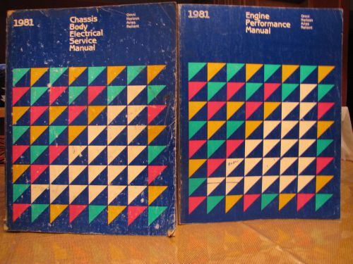 1981 dodge plymouth omni aries horizon reliant service shop repair manual book