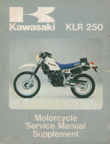 1985 kawasaki motorcycle klr 250 service manual supplement 99924-1051-01 (944)