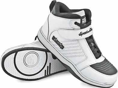 Speed &amp; strength ladies wicked garden white street motorcycle riding shoe size 9