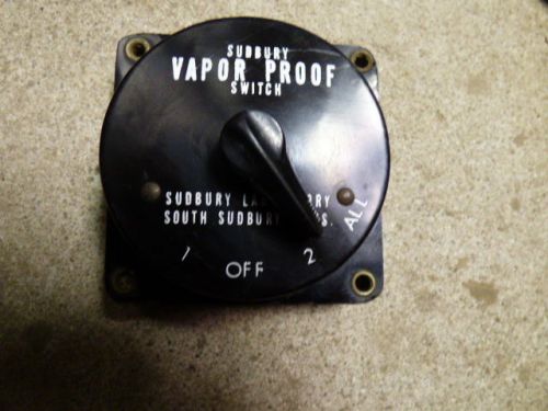 Vintage sudbury vapor proof battery switch marine etc