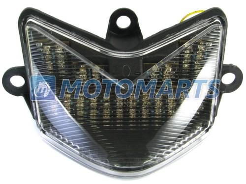 Clear led tail light for kawasaki ninja zx 10 10r 04 05 with turn signal int.