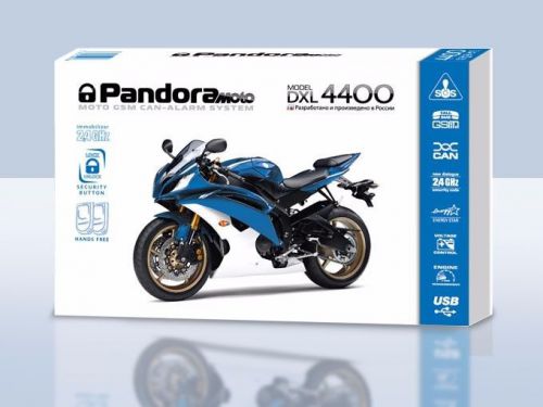 Pandora dxl4400 moto, 2-way motoalarm, can, gsm, gps, 2.4 ghz, мотосигнализация
