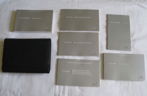 2014 infiniti qx60 suv owners manual set w/case, quick ref, navigation (nq)