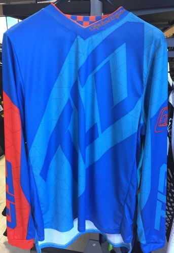Troy lee 2017 gp jersey quest cyan/ org lg (large) mens
