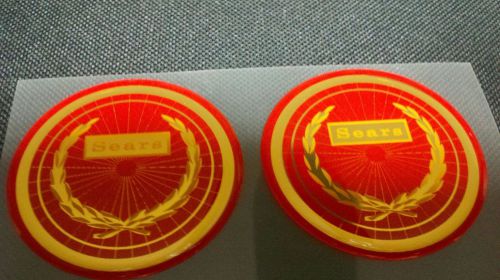 Sunburst special edition red 52mm repro sears allstate vespa puch gilera badges