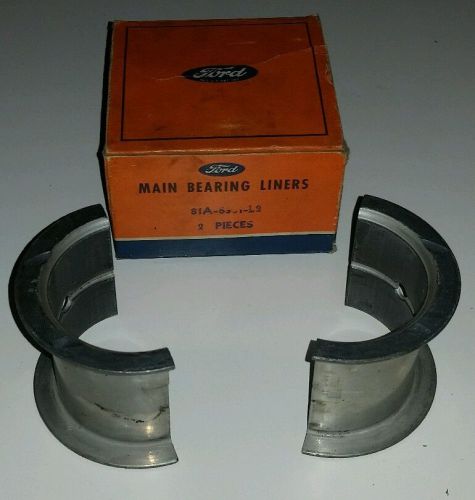 1938 1940 1948 ford - nos engine rear main bearing pair  81a-6331-l   new in box
