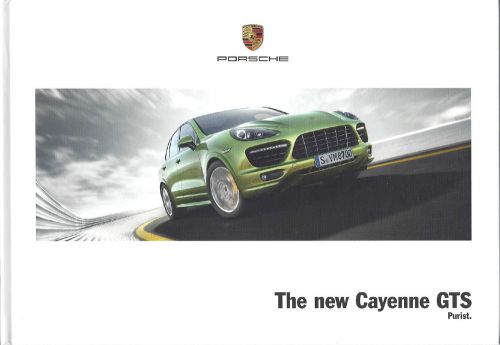 2012  porsche the new cayenne gts (purist)  41 page prestage hardback brochure
