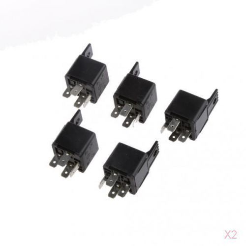 10x12v car motorbike relays 4pin fuse on/off spst socket switching for lights