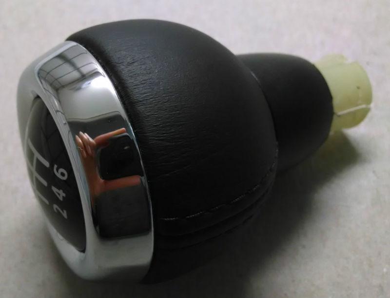 Mini Cooper OEM Leather Shift Knob New Black/Chrome, US $20.00, image 3