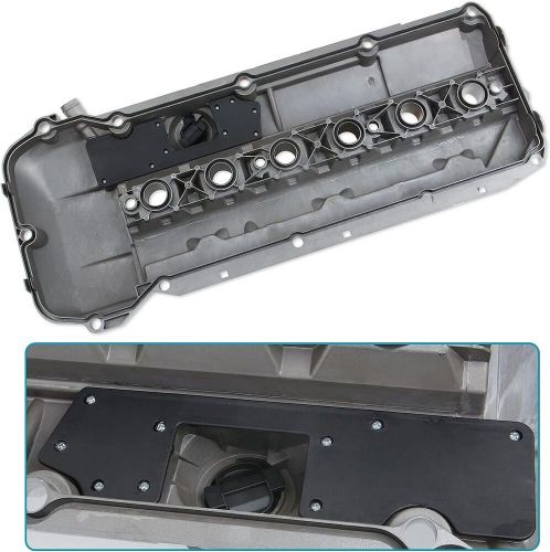 Aluminum valve cover &amp; gasket for 98-02 bmw e39 525i 528i e46 325i 328i 330i x5